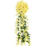  Božićni cvjetni vijenci 3 kom žuti 85 cm | shoptok.hr