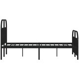  Metalni okvir kreveta uzglavlje i podnožje crni 120x190 cm | shoptok.hr