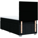 vidaXL Box spring postelja z vzmetnico črna 80x200 cm blago | Shoptok.si