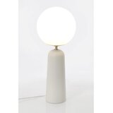 BIZZOTTO Bela kovinska namizna svetilka s steklenim senčilom (višina 51 cm) Delphine – | Shoptok.si