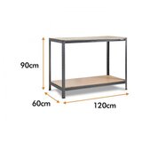 Vonhaus Delovna miza z regalom Hammerite | Shoptok.si