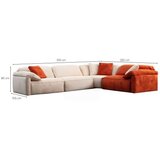 Atelier Del Sofa Kutna garnitura Flamingo, 335x250x105 cm, Krem-narandžasta | Eponuda.ba
