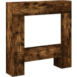 vidaXL Okvir za kamin dimljeni hrast 81x18x82 cm inženirski les | Shoptok.si