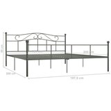  Posteljni okvir siv kovinski 180x200 cm | Shoptok.si