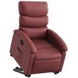  Naslonjač na podizanje od umjetne kože crvena boja vina | shoptok.hr