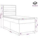  Boxspring krevet s madracem Krem 100 x 200 cm Tkanina - Krem 100 x 200 cm Dizajn linija | shoptok.hr
