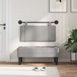  Držeće uzglavlje Zidne Oblačnosiva 90 x 55 x 5 cm tkanina - Siva boja oblaka 80 cm bez LED svjetla | shoptok.hr