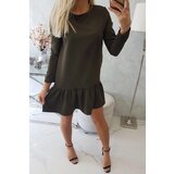 Kesi Dress with a flounce khaki | shoptok.hr