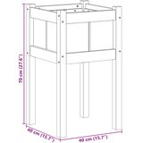  Vrtna saksija Priroda 40 x 40 x 70 cm Čvrsto borovo drvo | shoptok.hr