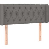  Vzglavje z ušesi temno sivo 103x16x78/88 cm blago, (20739055) | Shoptok.si
