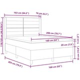 Box Mrežna postelja z matraco v kremni barvi, 160x200 cm tkanine, (22084035) | Shoptok.si