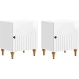  Noćni ormar 2 pcs Bijela visokog sjaja 43 x 34,5 x 50 cm | Eponuda.com
