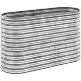  Povišena vrtna gredica od pocinčanog čelika 114 x 40 x 68 cm srebrna | shoptok.hr