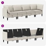  Set namještaja za dnevni boravak 4 pcs Zobena Tkanina | Eponuda.com