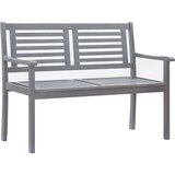The Living Store Vrtna klop za 2 osebi z blazino 120 cm siv evkaliptusov les - Klop, (21461820) | Shoptok.si