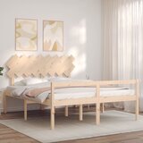  Krevet za starije s uzglavljem 160x200 cm od masivnog drva | shoptok.hr