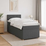  Krevet s box springom, madracem i LED-om Tamnosiva 90 x 190 cm | shoptok.hr
