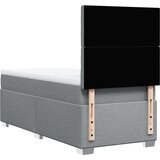  Okvir kreveta s oprugama i madrac svjetlosivi 90x200cm tkanina | shoptok.hr