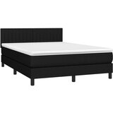  Krevet s oprugama i madracem crni 140 x 190 cm od tkanine | shoptok.hr