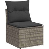 vidaXL 4-dijelni set vrtnih sofa poliratan i bagrem s jastucima sivi | shoptok.hr