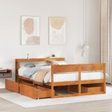  Okvir kreveta bez madraca voštano smeđi 135x190 cm od borovine | shoptok.hr