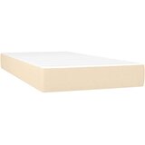 vidaXL Box spring postelja z vzmetnico LED krem 90x190 cm bl | Shoptok.si