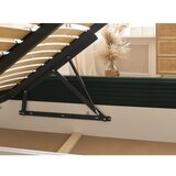 Bobochic Paris Temno zelena oblazinjena zakonska postelja s prostorom za shranjevanje z letvenim dnom 180x200 cm Jade – | Shoptok.si