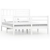 The Living Store Posteljni okvir bel iz trdnega lesa 160x200 cm - Posteljni Okvir, (21523863) | Shoptok.si