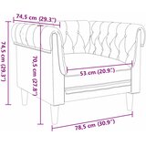 SOFA Svijetlo siva 78,5 x 74,5 x 74,5 cm Poliester | shoptok.hr