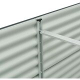 vidaXL Vrtna sadilica od pocinčanog čelika 400 x 80 x 81 cm siva | shoptok.hr