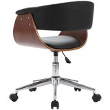  Vrtljivi jedilni stoli 2 kosa črno umetno usnje | Shoptok.si