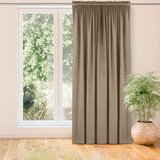  Curtain VILA color beige style classic 5 cm pole pocket with 3 cm fringe velvet 200x270 HOMEDE | shoptok.hr