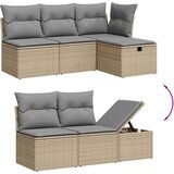  7-dijelni set vrtnih sofa s jastucima bež od poliratana | shoptok.hr