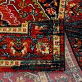Lesnina-XXXL vintage preproga 160/230 cm tkano rdeča, črna | Shoptok.si