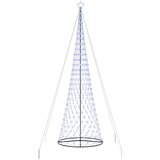 vidaXL LED božično drevesce Modra 138.5 x 138.5 x 399 cm Kovina | Shoptok.si