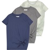Abercrombie & Fitch Majica marine / pegasto siva / pastelno zelena | Shoptok.si