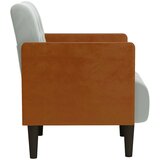 SOFA fotelja s naslonima za ruke svijetlosiva 55 cm baršunasta | Shoptok.si