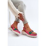 S. BARSKI Women's Flat Heel Sandals with Orange Decoration D&A | Shoptok.si