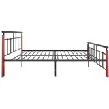 Kovina Posteljni okvir kovina in trdna hrastovina 180x200 cm | Shoptok.si