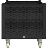  Vrtna sadilica s kotačima crna 80 x 50 x 54 cm PP | shoptok.hr