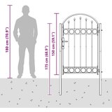  Ogradna vrata Siva 100 x 150 cm Čelik s praškastim premazom | shoptok.hr