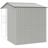  Kavez za ptice s pohranom Siva 215 x 310 x 247 cm Cinkani čelik | shoptok.hr