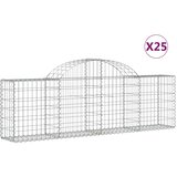  Lučne gabionske košare 25 kom 200x30x60/80 cm pocinčano željezo | shoptok.hr