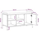  Ormar za cipele 100 x 39 5 x 55 5 cm Konstruirano drvo - Staro drvo | shoptok.hr