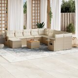 vidaXL 12-dijelni set vrtnih sofa od poliratana s jastucima bež | shoptok.hr
