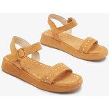 Resti Brown women's sandals with rhinestones Franssia - Footwear | Shoptok.si