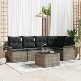 vidaXL set od 5 dijelova vrtnog kauča s jastucima Crni Poli Ratan | shoptok.hr