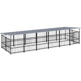  Vanjski kavez za pse s krovom čelični 11,26 m² | shoptok.hr