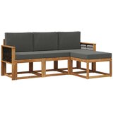 vidaXL Zunanja garnitura za sedenje 4 pcs Naravna in antracitna, (5000282442) | Shoptok.si