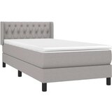  Box spring postelja z vzmetnico svetlo siv 100x200 cm blago, (20727191) | Shoptok.si
